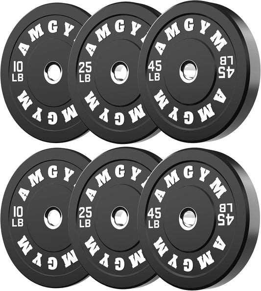 LB Bumper Plates Olympic Weight Plates, Bumper Weight Plates, Steel Insert, Strength Training